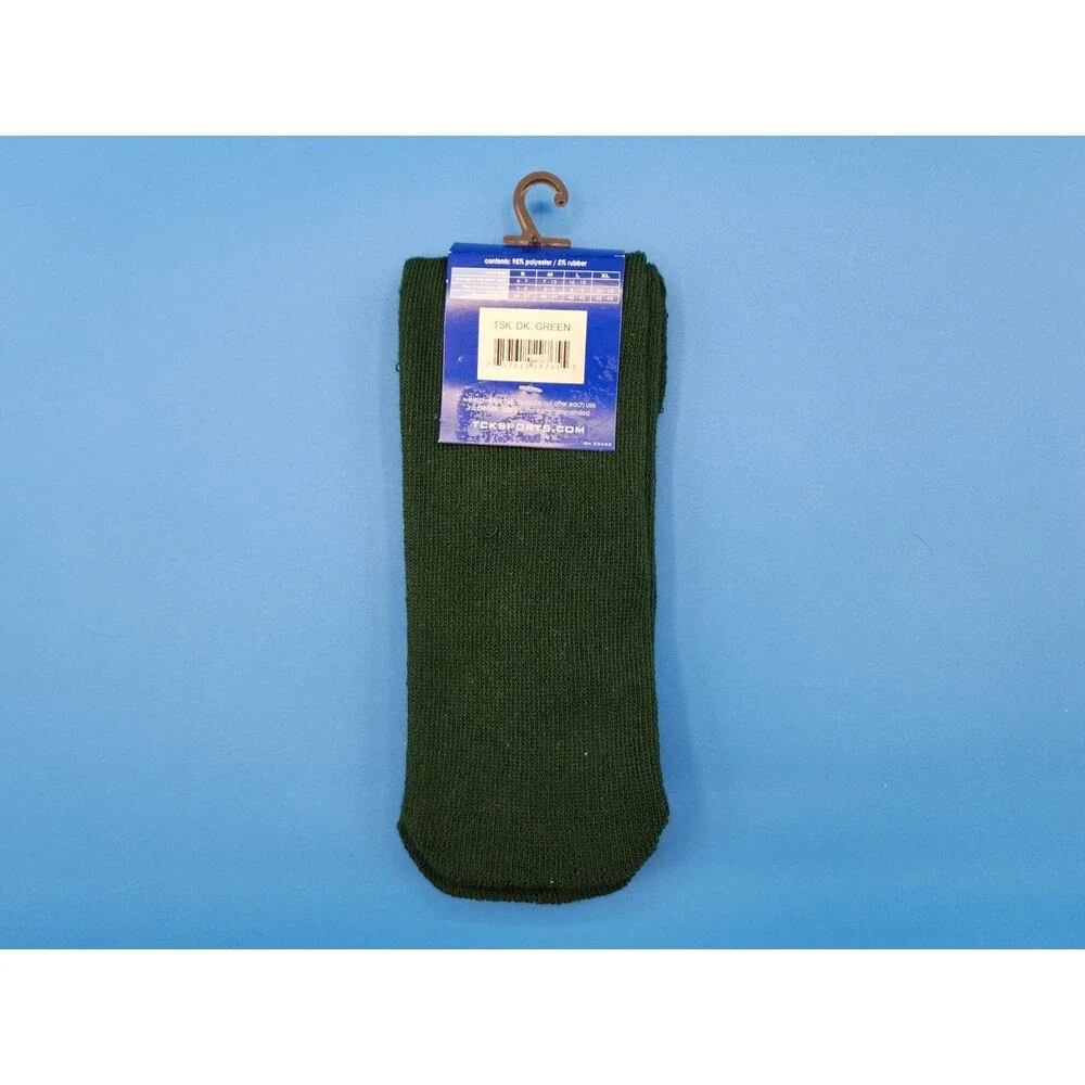 TCK  Baseball Football Soccer Tube Sock Dark Green Size Large New With Tag